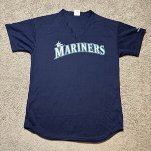 Vintage Majestic Seattle Mariners Ken Griffey Jr Navy Pullover Jersey Men’s L